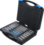 Conjunto de encaixes para chave de caixa sextavados | extra longo | Entrada de sextavado externo 6,3 mm (1/4") | para perfuradoras | 5,5 - 19 mm | 15 peças