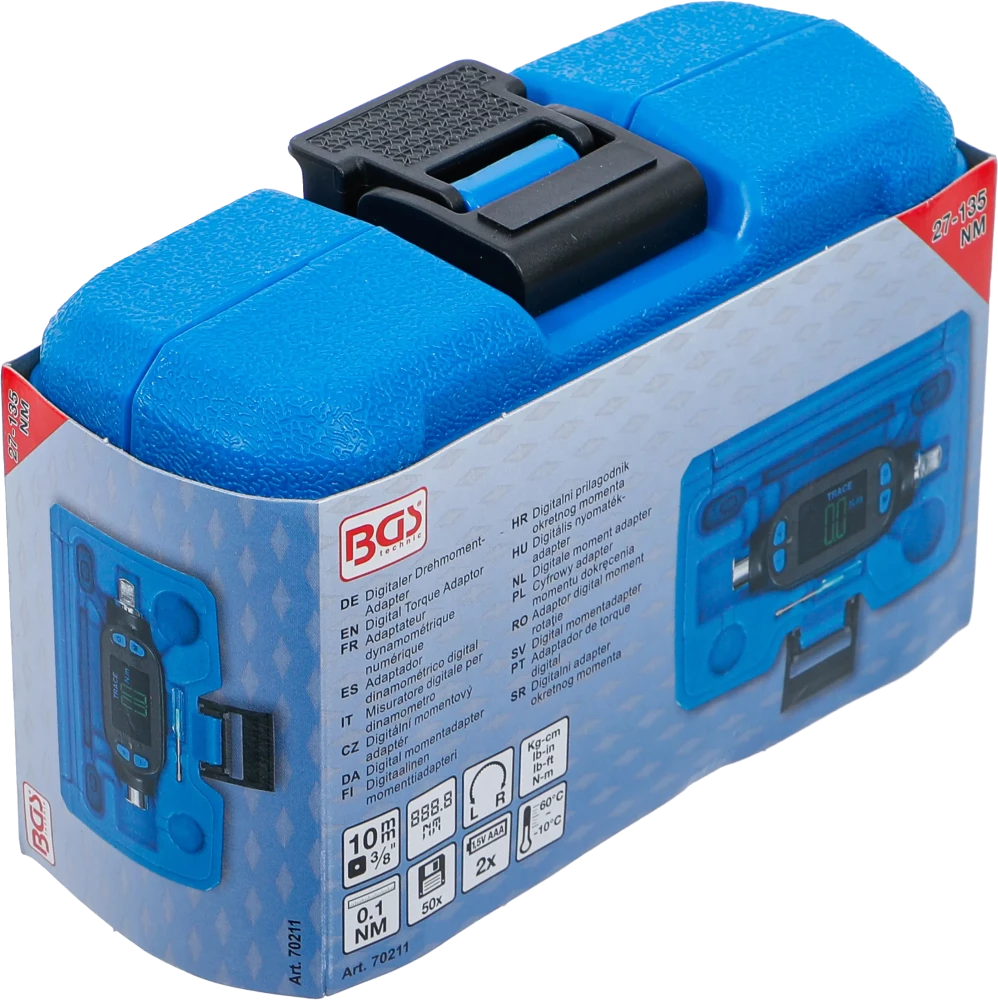 Adaptador de torque digital | 10 mm (3/8") | 27 - 135 Nm