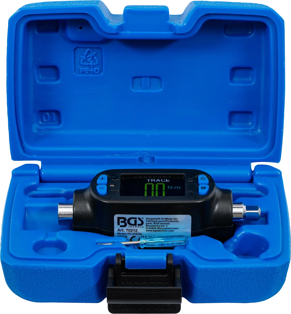 Adaptador de torque digital | 6,3 mm (1/4") | 6 - 30 Nm