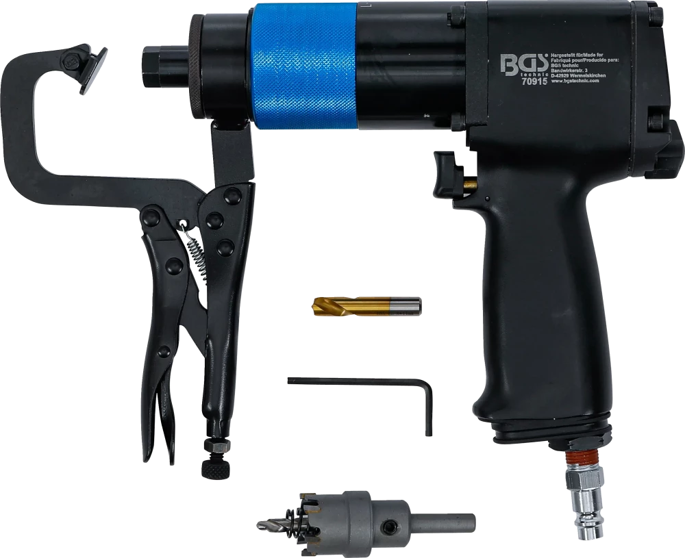 Conjunto de fresa pneumática para pontos de soldadura