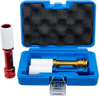 Conjunto de encaixes de impacto com proteção | Entrada de quadrado interno de 12,5 mm (1/2") | 150 mm de profundidade | 17 / 19 / 21 mm | 3 peças