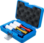 Conjunto de encaixes de impacto com proteção | Entrada de quadrado interno de 12,5 mm (1/2") | 150 mm de profundidade | 17 / 19 / 21 mm | 3 peças