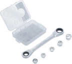 Chave anular com roquete com conjunto adaptador | 8 - 19 mm | 6 peças
