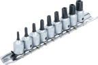 Conjunto de Encaixes Torx Plus com Furo (TS) | 1/4" | TS10 - TS50 | 9 peças