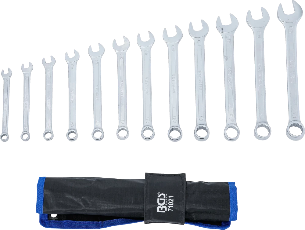 Conjunto de Chaves Combinadas 8-19 mm | 12 Peças | Bolsa Tetron