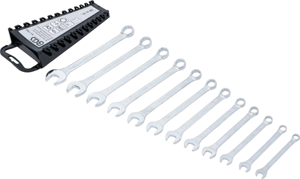 Conjunto de Chaves Combinadas 8-19 mm | 12 Peças | Suporte Parede