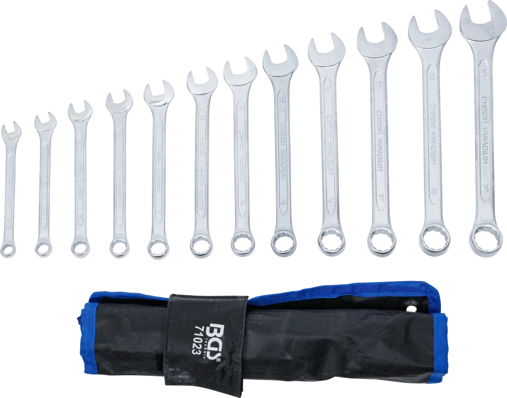 Conjunto de Chaves Combinadas 8-19 mm | 12 Peças | Bolsa Tetron