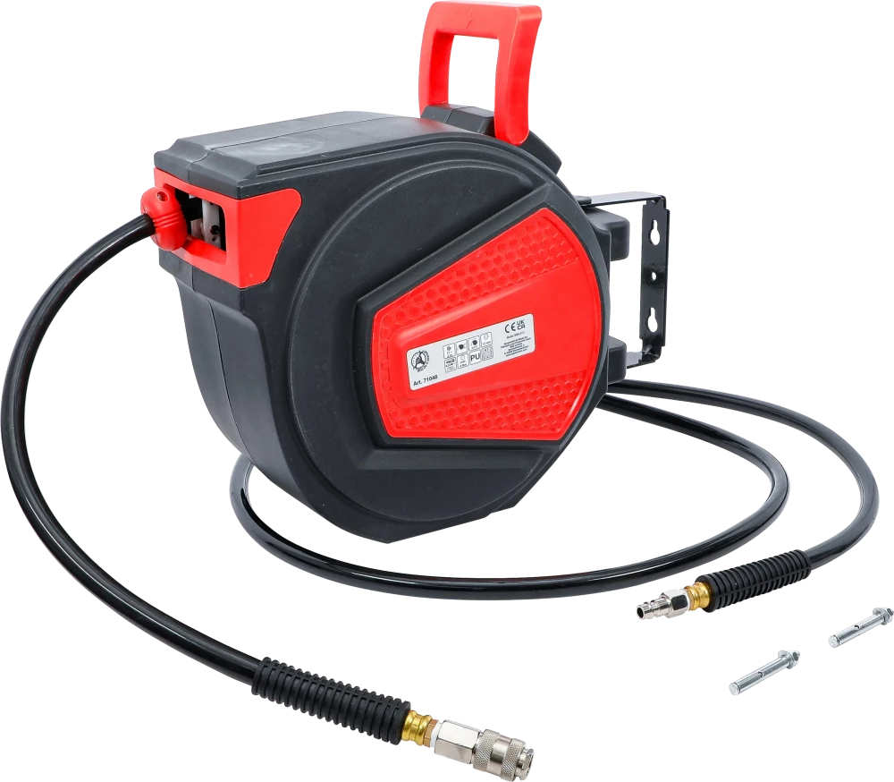 Enrolador de mangueira de ar comprimido | automático | 12 m + 2 m