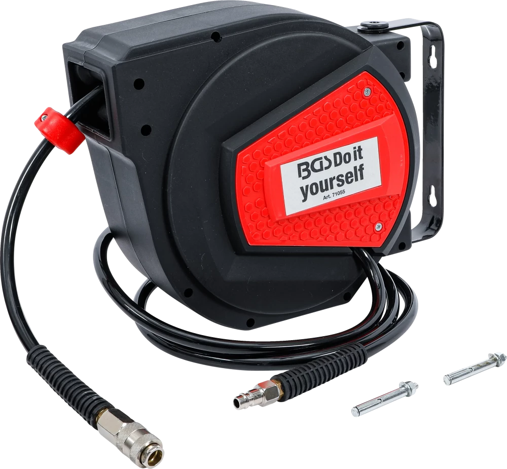 Enrolador de mangueira de ar comprimido | automático | 10 m + 1,5 m