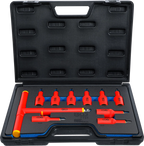 Conjunto de Encaixes VDE Torx | 1/2" | T20 - T55 | 95mm | 10 peças