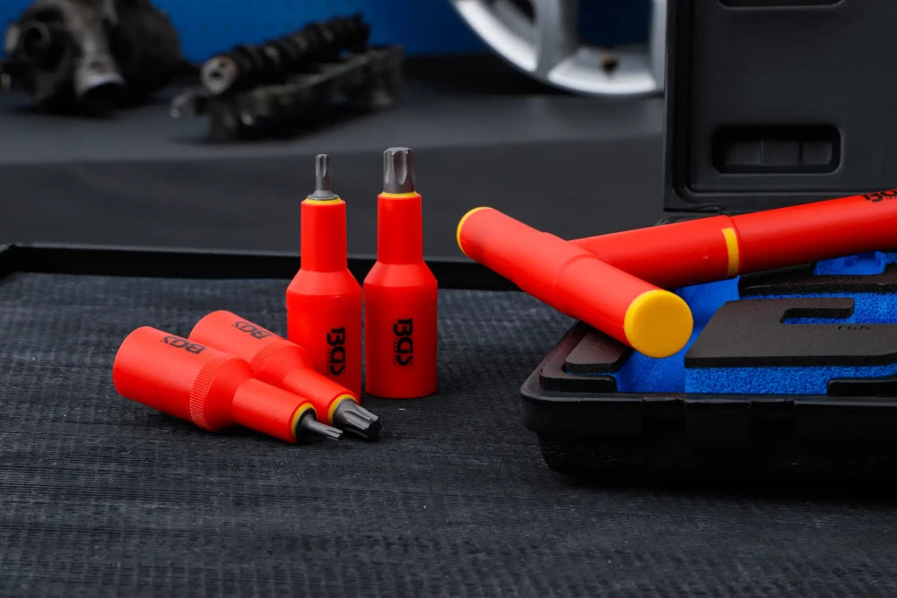 Conjunto de Encaixes VDE Torx | 1/2" | T20 - T55 | 95mm | 10 peças