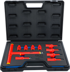 Conjunto de Encaixes VDE Hexágono Interno | 3/8"+1/2" | 4-10mm | 10 peças