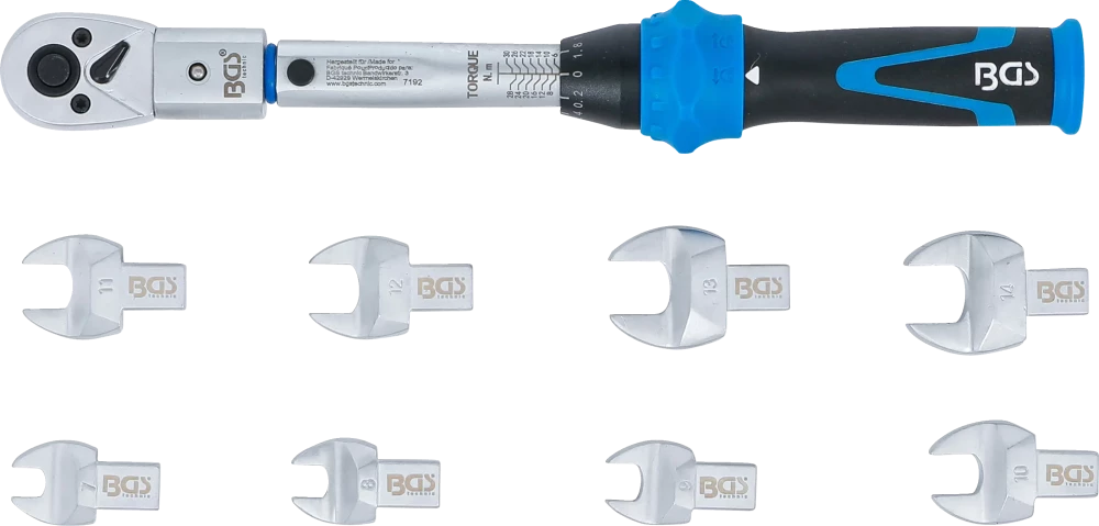 Conjunto de chaves dinamométricas | para ferramentas de encaixe de 9 x 12 mm | 6 - 30 Nm | 10 peças