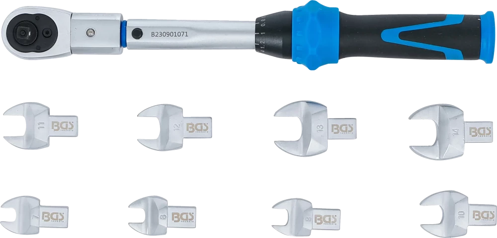 Conjunto de chaves dinamométricas | para ferramentas de encaixe de 9 x 12 mm | 6 - 30 Nm | 10 peças