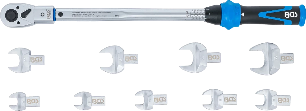 Conjunto de chaves dinamométricas | para ferramentas de encaixe de 14 x 18 mm | 40 - 210 Nm | 11 peças