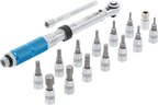 Conjunto de chaves dinamométricas | 6,3 mm (1/4") | 3 - 24 Nm | 16 peças