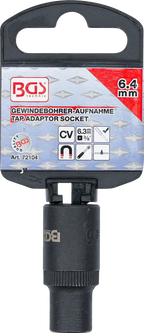 Suportes de machos de atarraxar encaixes para chave de caixa sextavados | 10 mm (3/8") | 6,4 mm