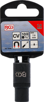 Suportes de machos de atarraxar encaixes para chave de caixa sextavados | 10 mm (3/8") | 7,0 mm