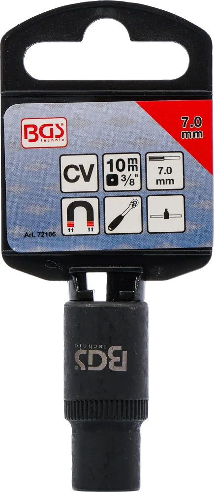 Suportes de machos de atarraxar encaixes para chave de caixa sextavados | 10 mm (3/8") | 7,0 mm
