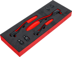 Conjunto de roquetes reversíveis e adaptadores | dentado fino | 6,3 mm (1/4") / 10 mm (3/8") - 12,5 mm (1/2") | 7 peças