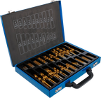 Conjunto de brocas escalonadas e helicoidais | HSS | de nitrato de titânio | 1 - 10 mm | 231 peças