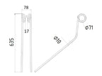 Mola Comp:635mm, Larg:78mm, Ø10mm - para Krone Aplicavel em: 2684050 (S.72461)