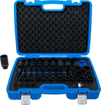 Conjunto de encaixes para chave de caixa de impacto sextavados | Entrada de quadrado interno de 12,5 mm (1/2") | 9 - 30 mm | 40 peças