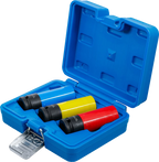 Conjunto de encaixes de impacto com proteção | Entrada de quadrado interno de 12,5 mm (1/2") | 17 / 19 / 21 mm | 3 peças