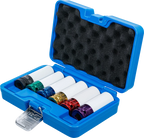 Conjunto de encaixes de impacto com proteção | Entrada de quadrado interno de 12,5 mm (1/2") | 15 / 17 / 19 / 21 / 22 mm / MS17 | 6 peças