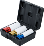 Conjunto de encaixes de impacto com proteção | Entrada de quadrado interno de 12,5 mm (1/2") | 17 - 19 - 21 mm | 3 peças