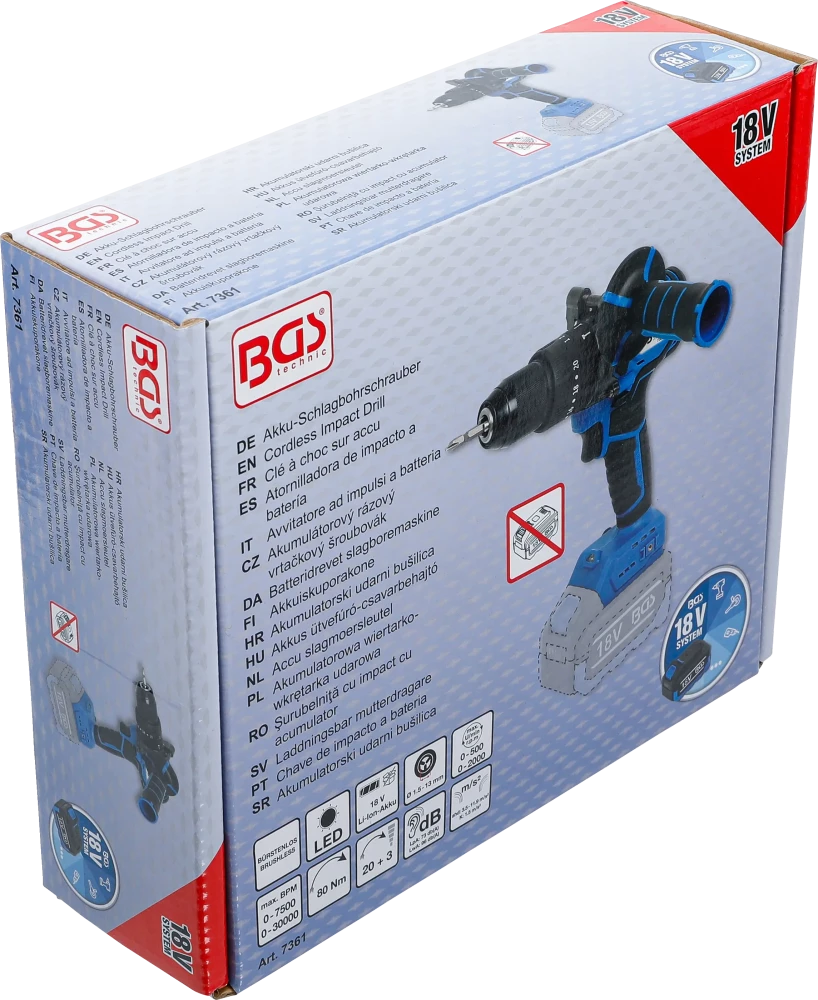 Chave de impacto a bateria | sem escovas | 80 Nm | 18 V | sem bateria