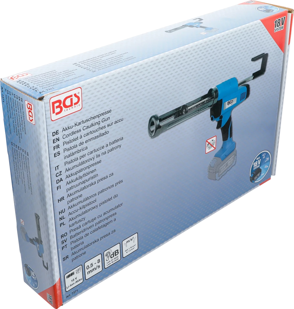 Pistola de calafetagem a bateria | 18 V | sem bateria