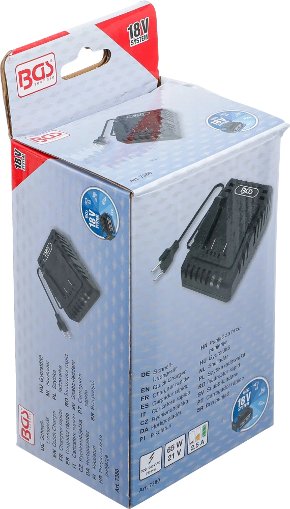 Carregador rápido | 2,5 A | 18 V
