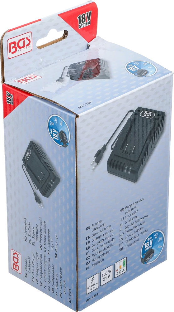 Carregador rápido | 4,0 A | 18 V