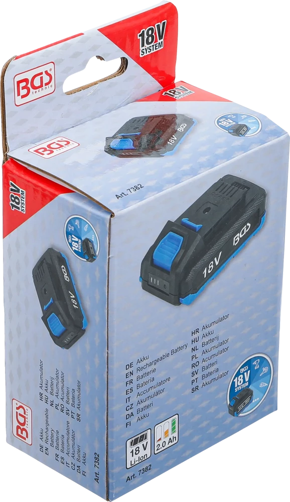 Bateria | 2,0 Ah | para o sistema de baterias BGS 18 V