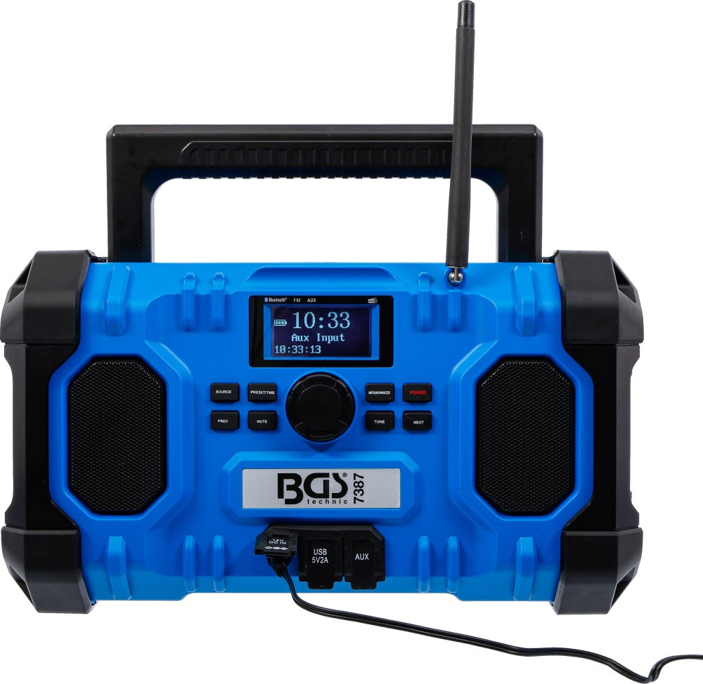 Rádio DAB a bateria | híbrido | 18 V e 230 V | sem bateria