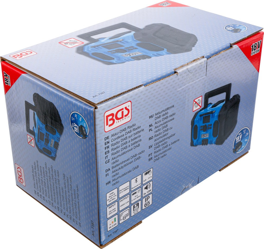 Rádio DAB a bateria | híbrido | 18 V e 230 V | sem bateria