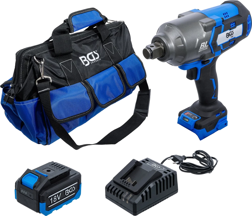 Conjunto de chaves de impacto a bateria | sem escovas | 1200 Nm | 18 V | com bateria e carregador