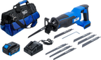 Conjunto de serras sabre a bateria | sem escovas | 18 V | com bateria e carregador