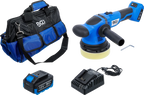 Conjunto de polidores excêntricos a bateria | sem escovas | 18 V | com bateria e carregador