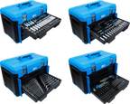 Conjunto de Chaves de Caixa 1/4"+3/8"+1/2" | Métrico + Polegadas | 300 Peças