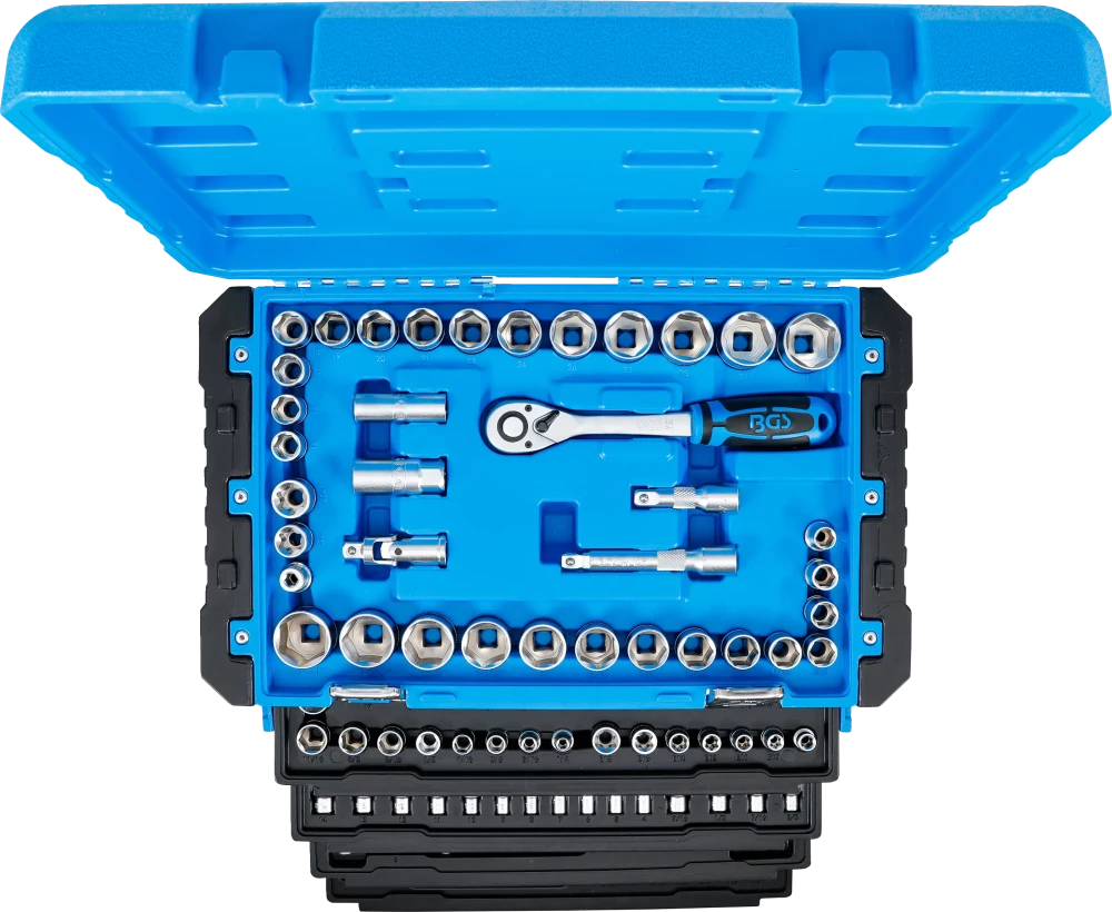 Conjunto de Chaves de Caixa 1/4"+3/8"+1/2" | Métrico + Polegadas | 300 Peças