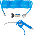 Pistola de ar comprimido | com mangueira espiral de ar comprimido e conector em T