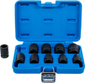 Conjunto de encaixes para chave de caixa de impacto sextavados | Entrada de quadrado interno de 12,5 mm (1/2") | 3/8 - 15/16" | Tamanhos em polegadas | 10 peças