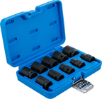 Conjunto de encaixes para chave de caixa de impacto sextavados | Entrada de quadrado interno de 12,5 mm (1/2") | 3/8 - 15/16" | Tamanhos em polegadas | 10 peças
