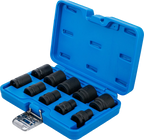 Conjunto de encaixes para chave de caixa de impacto sextavados | Entrada de quadrado interno de 12,5 mm (1/2") | 3/8 - 15/16" | Tamanhos em polegadas | 10 peças
