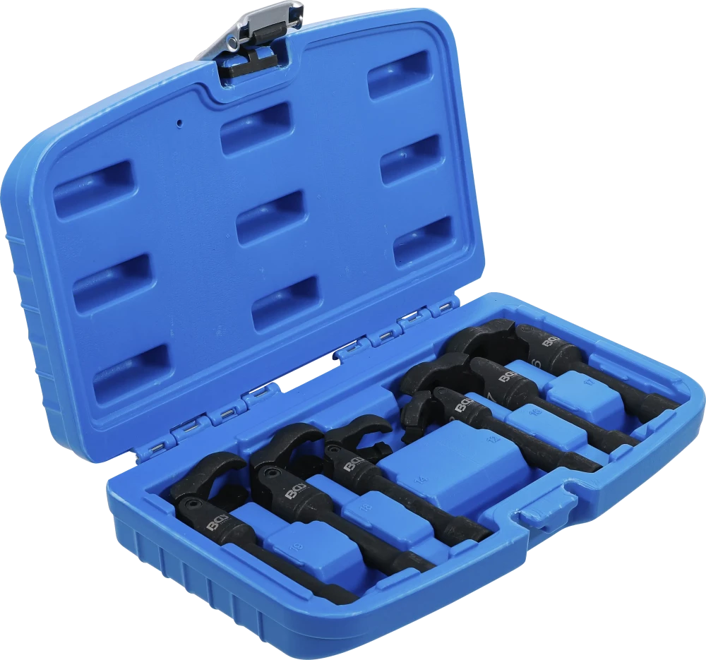 Conjunto de chaves hexagonais de boca aberta | Entrada de quadrado interno de 10 mm (3/8") | com articulação | 6 peças