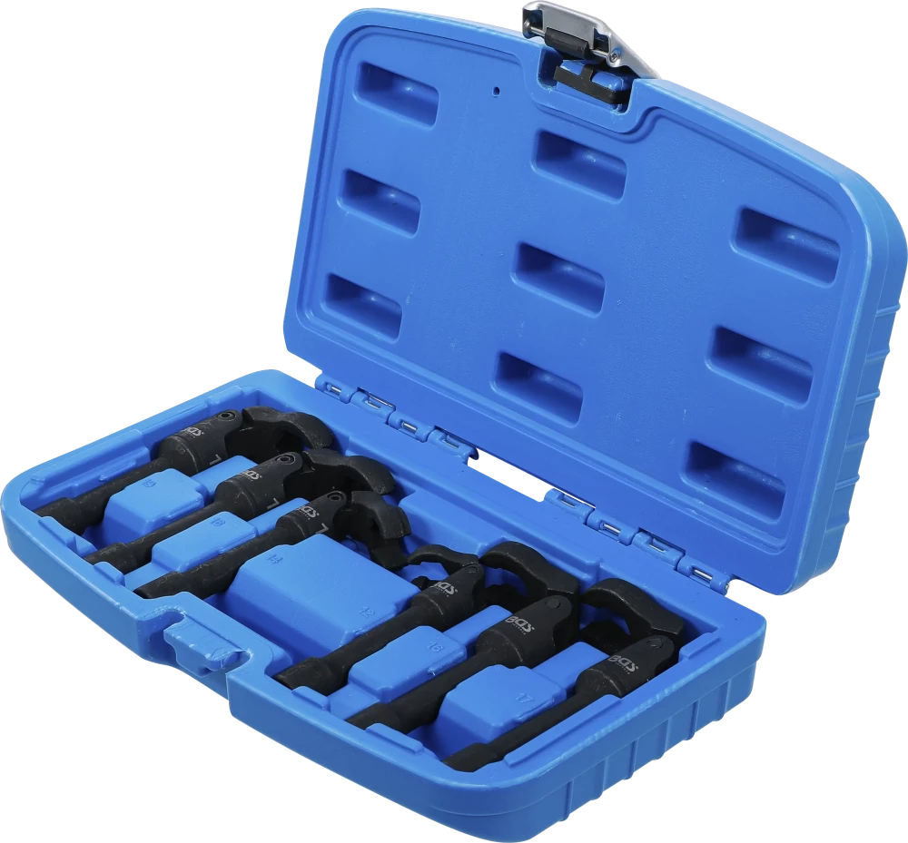 Conjunto de chaves hexagonais de boca aberta | Entrada de quadrado interno de 10 mm (3/8") | com articulação | 6 peças