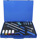 Conjunto de chaves dinamométricas | 6,3 mm (1/4"), 10 mm (3/8"), 12,5 mm (1/2") | 31 peças