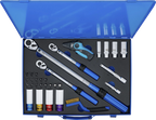 Conjunto de chaves dinamométricas | 6,3 mm (1/4"), 10 mm (3/8"), 12,5 mm (1/2") | 31 peças